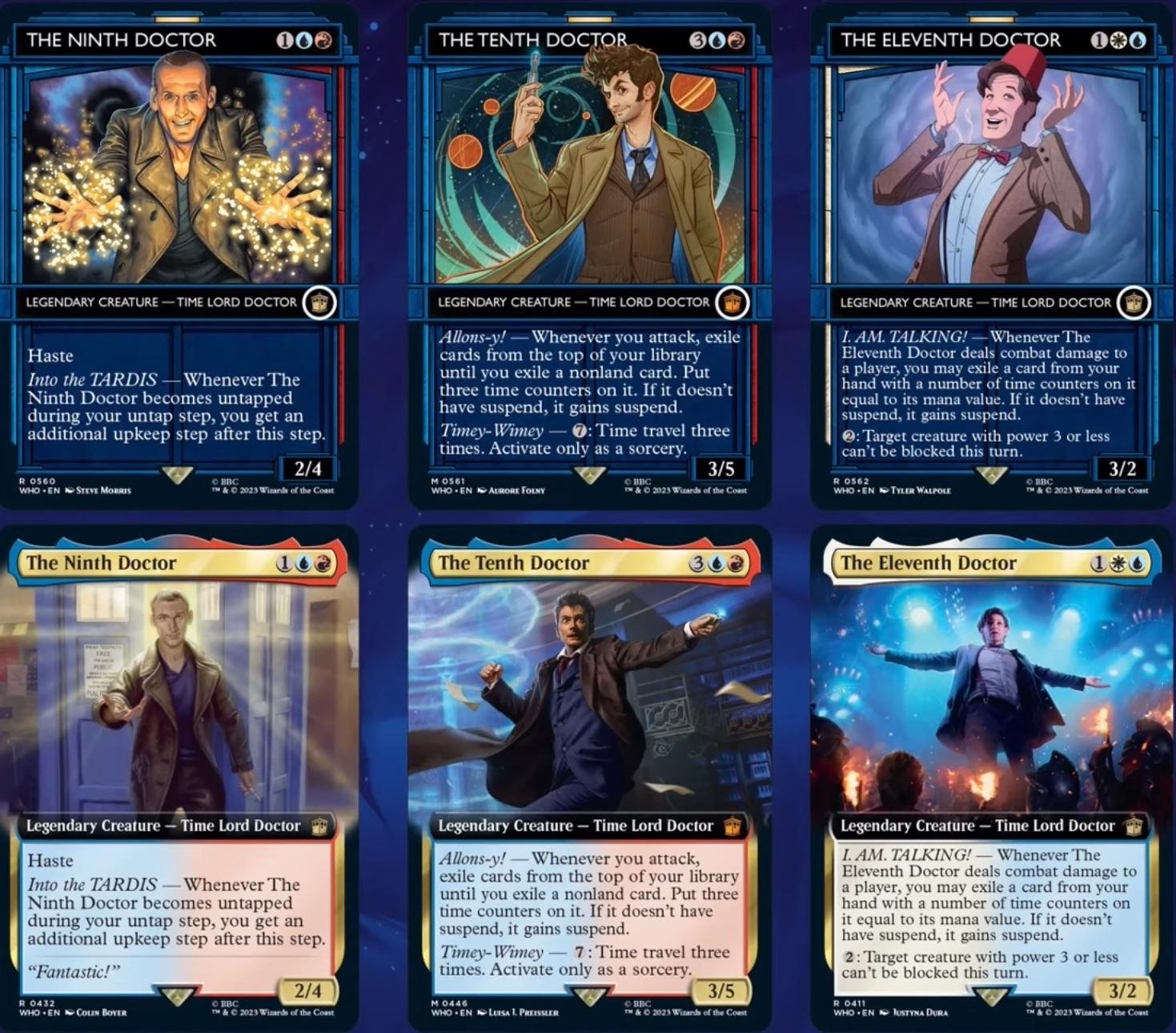 best cards from doctor who mtg A lot of official Magic the Gathering Doctor Who Cards were revealed today. Here's all of the Doctors. : r/doctorwho