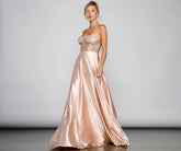 Betsy Sweetheart Sequin Corset A-Line Formal Dress