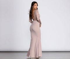 Lacey Mermaid Formal Dress