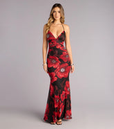 Mael Floral Rhinestone Mermaid Formal Dress