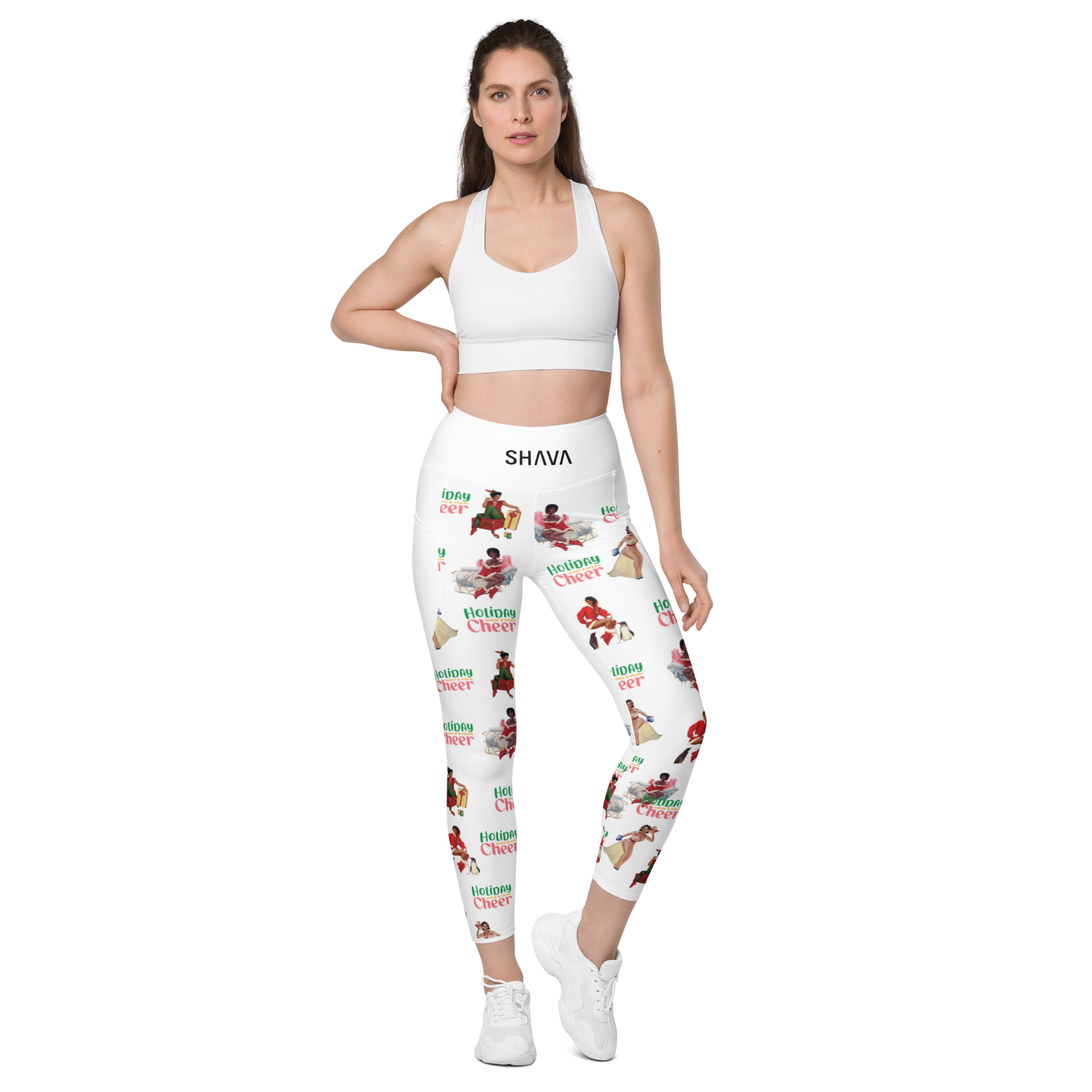 Christmas Leggings with pockets,A Christmas Eve (Waiting for Santa) Nevaeh SHAVA