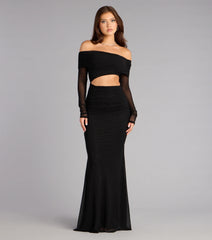 Lila Rhinestone Mermaid Formal Dress