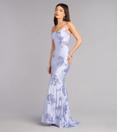 Marissa Sequin Lace-Up Formal Dress