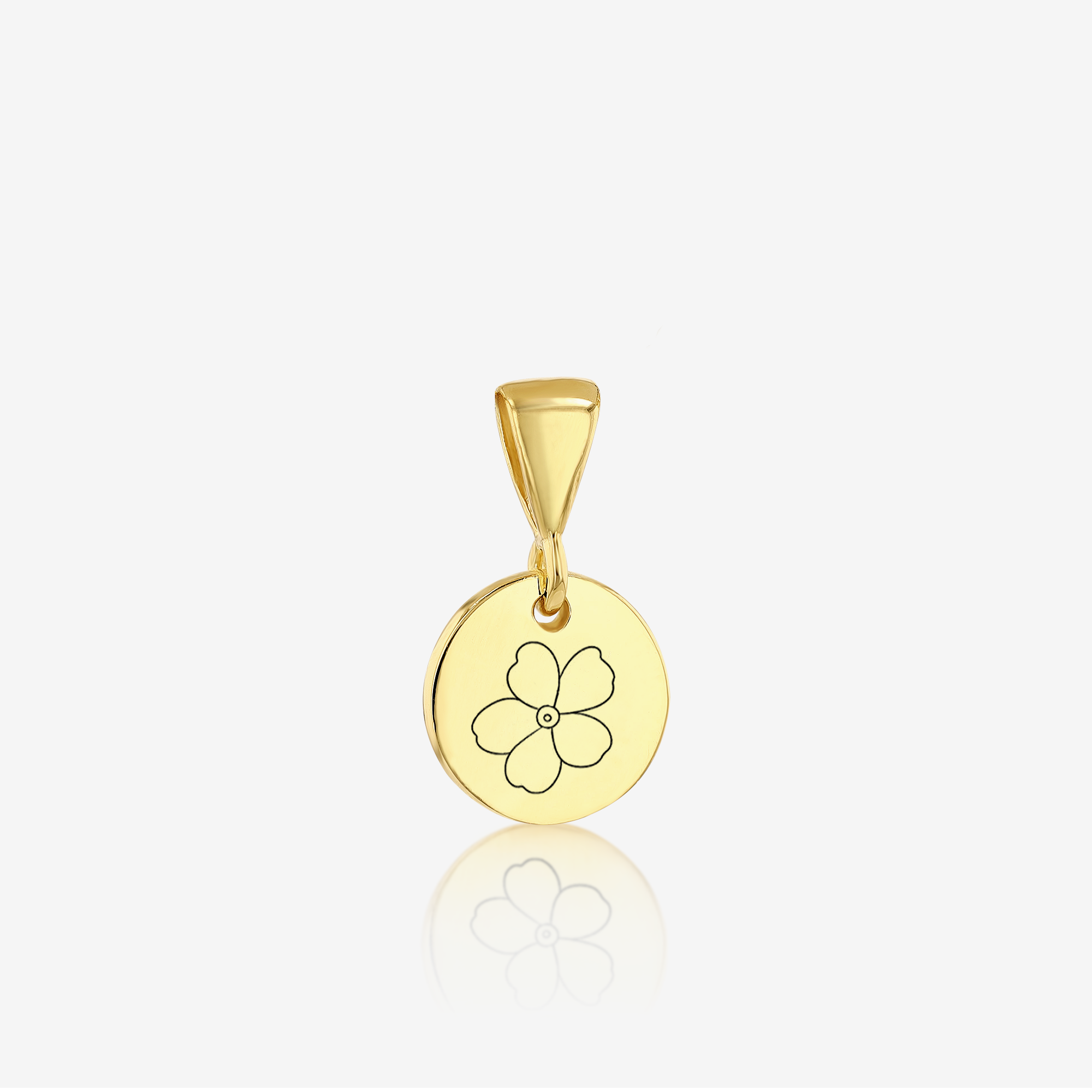 Hawthorn May Birth Flower Pendant ONLY 14K 925 Gold Vermeil