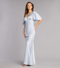 Viana Satin Open Back Formal Dress