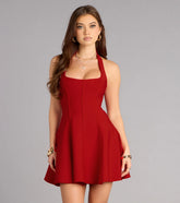 Confident Moves Bandage Knit Skater Dress