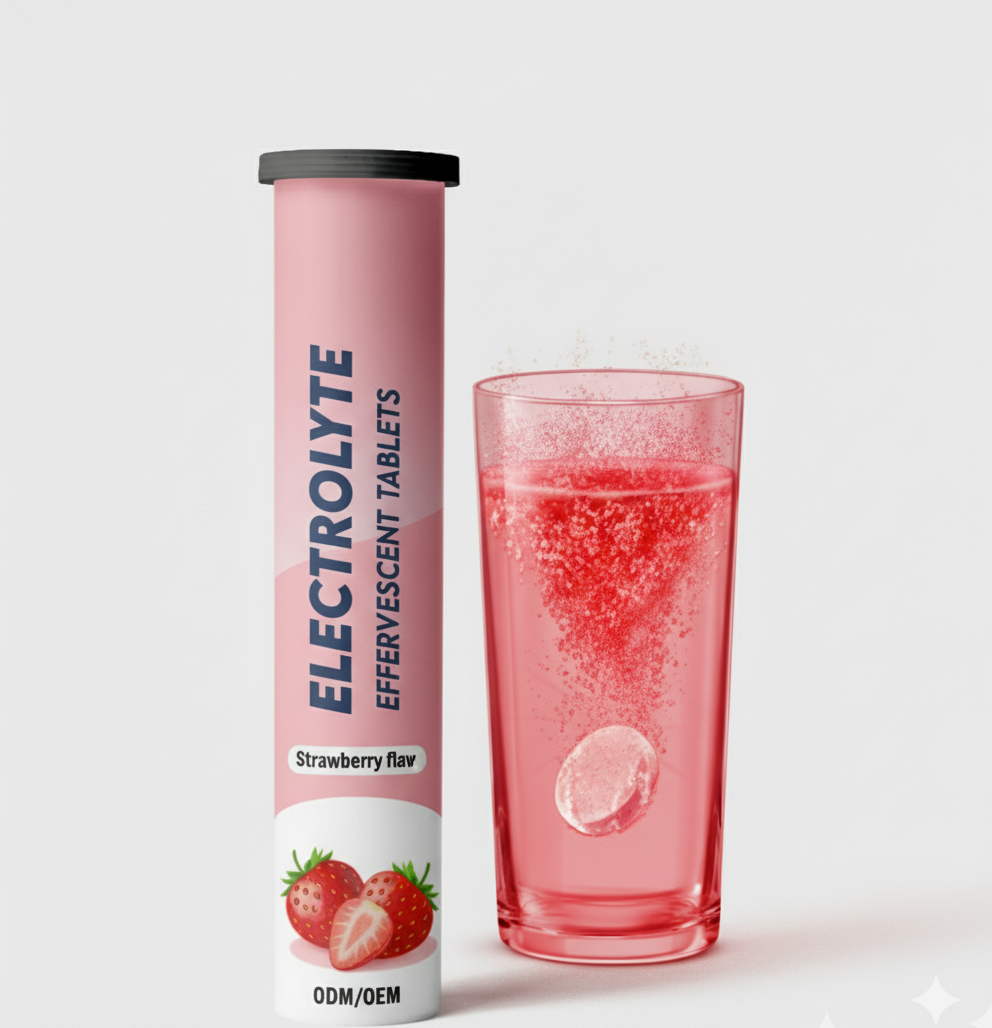 Electrolyte Hydration Effervescent Tablets Strawberry Flavour