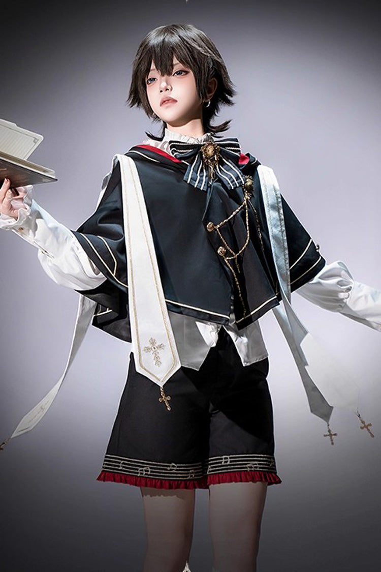 Black The Choir of The Church Ouji Fashion Gothic Prince Lolita Set (Older Brother Version)