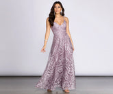 Amaya Mesh Embroidered A-Line Dress