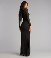 Michelle Glitter Cutout Mermaid Formal Dress
