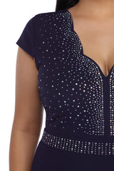 Plus Emmeline Crepe Scalloped Dress