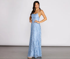 Cicilia Embroidered Floral A-Line Dress