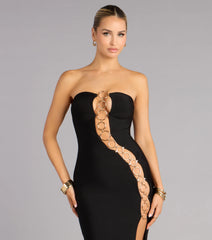 Kendra O-Ring Cutout Bandage Formal Dress