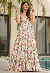 HOT ! Party Wear Gown In Cotton Maxi Dress Party Wear Gown Cotton Cotton Long Dress For Ladies