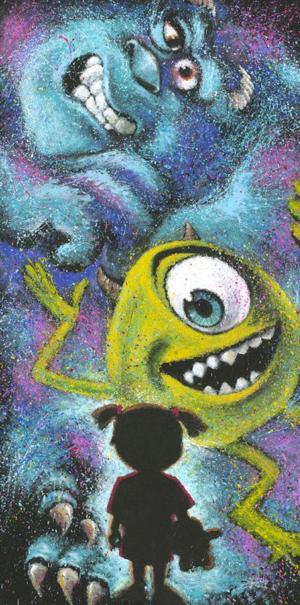 Stephen Fishwick Disney Closet Full of Monsters Limited Edition Canvas Giclee