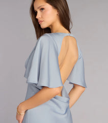 Viana Satin Open Back Formal Dress