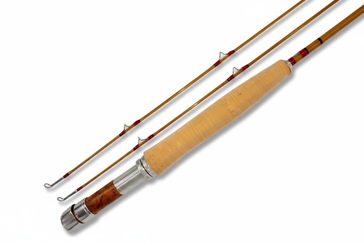 Deluxe Series bamboo fly rods - handcrafted Tonkin cane with nickel-silver ferrules and silk wraps