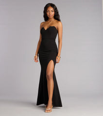 Emeline Crepe Strapless Mermaid Formal Dress