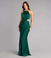 Patricia Satin Chain Column Formal Dress