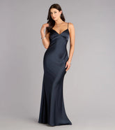 Alayna Satin V-Neck Mermaid Formal Dress