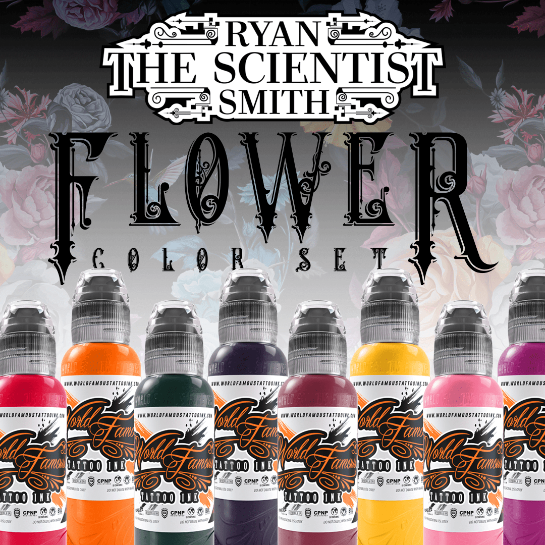 Flower Ensemble de 1 oz - World Famous Tattoo Ink – Encres – World Famous Tattoo Ink – SBDistribution
