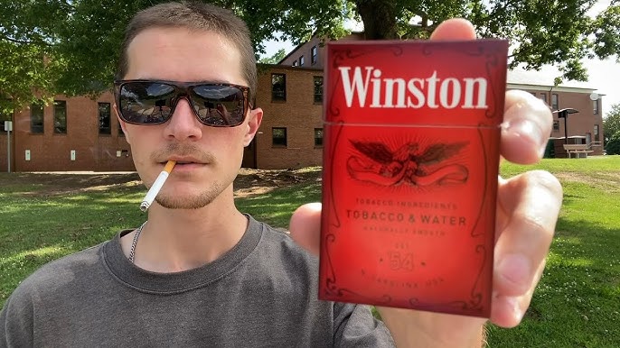 Smoking a Winston Red Cigarette