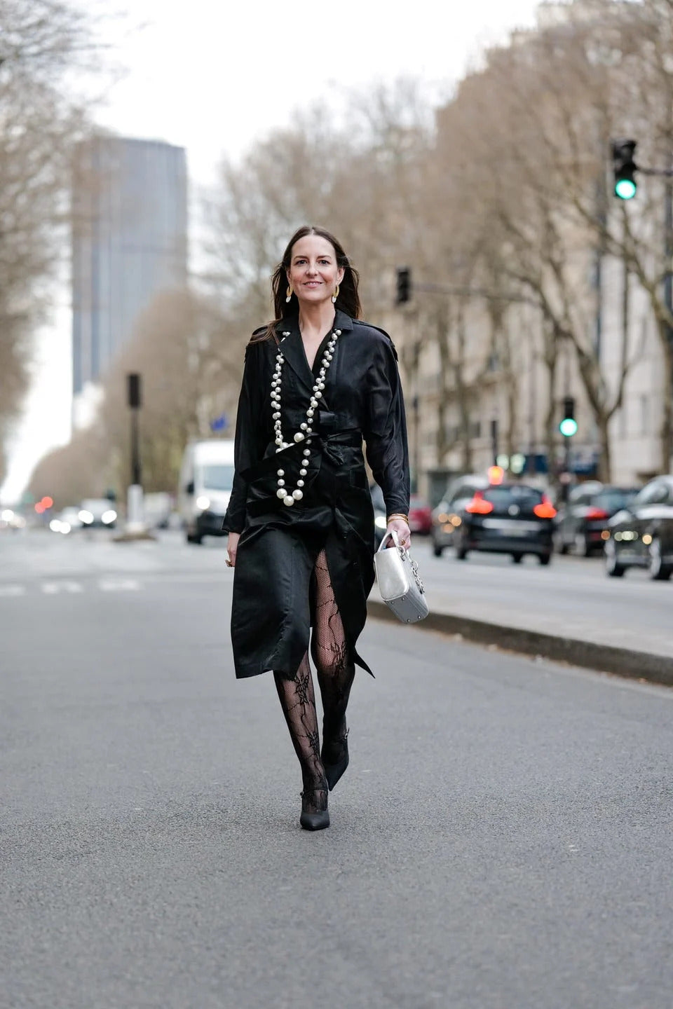 Here's Exactly How to Wear Dresses With Black Tights in 2024