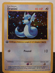 Dratini 1st Edition Shadowless - Perfect Gift for Kids or Poke Fans - NOT Real Just for Show - Proxy NOT Replica - Might NOT Be Perfect