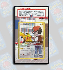 Pikachu #241 Secret PSA TAG Beckett | Extended Art Display Case for Graded Pokemon Card