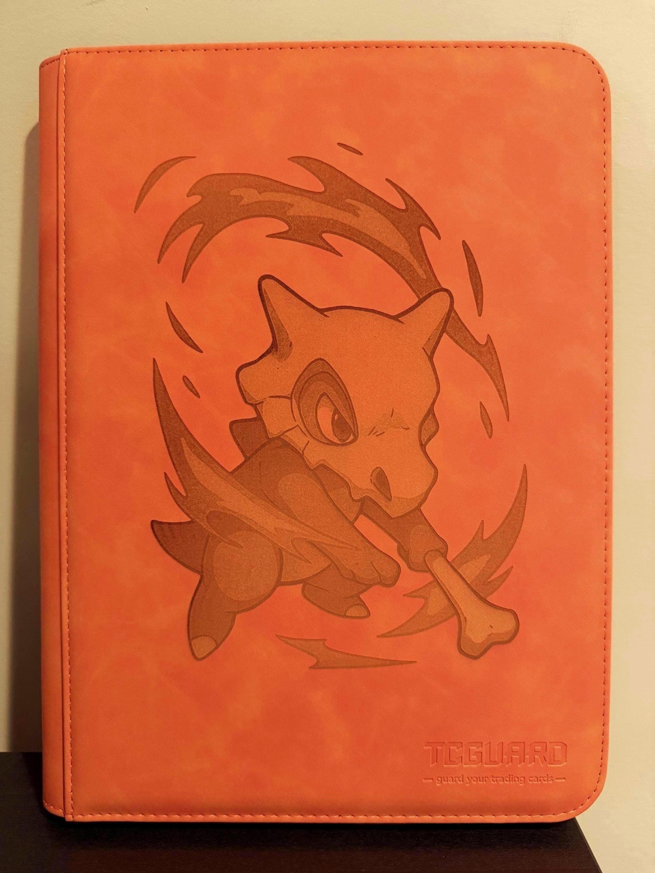 Pokémon - Cubone Custom Orange Tcguard 9 Pocket Trading Card Binder