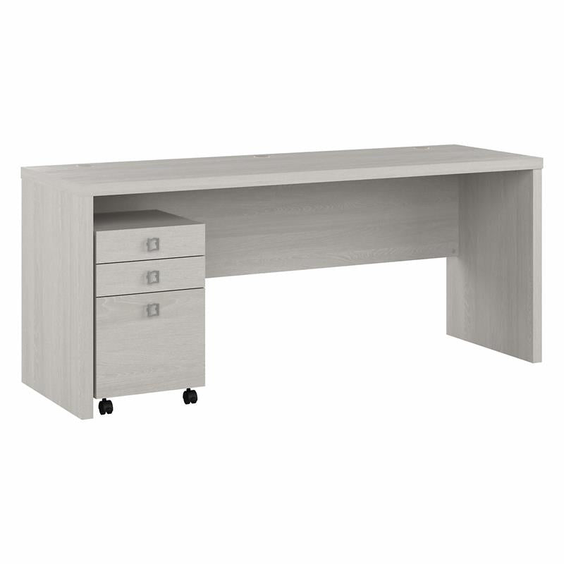 Echo 72W Computer Desk with Drawers Engineered Wood