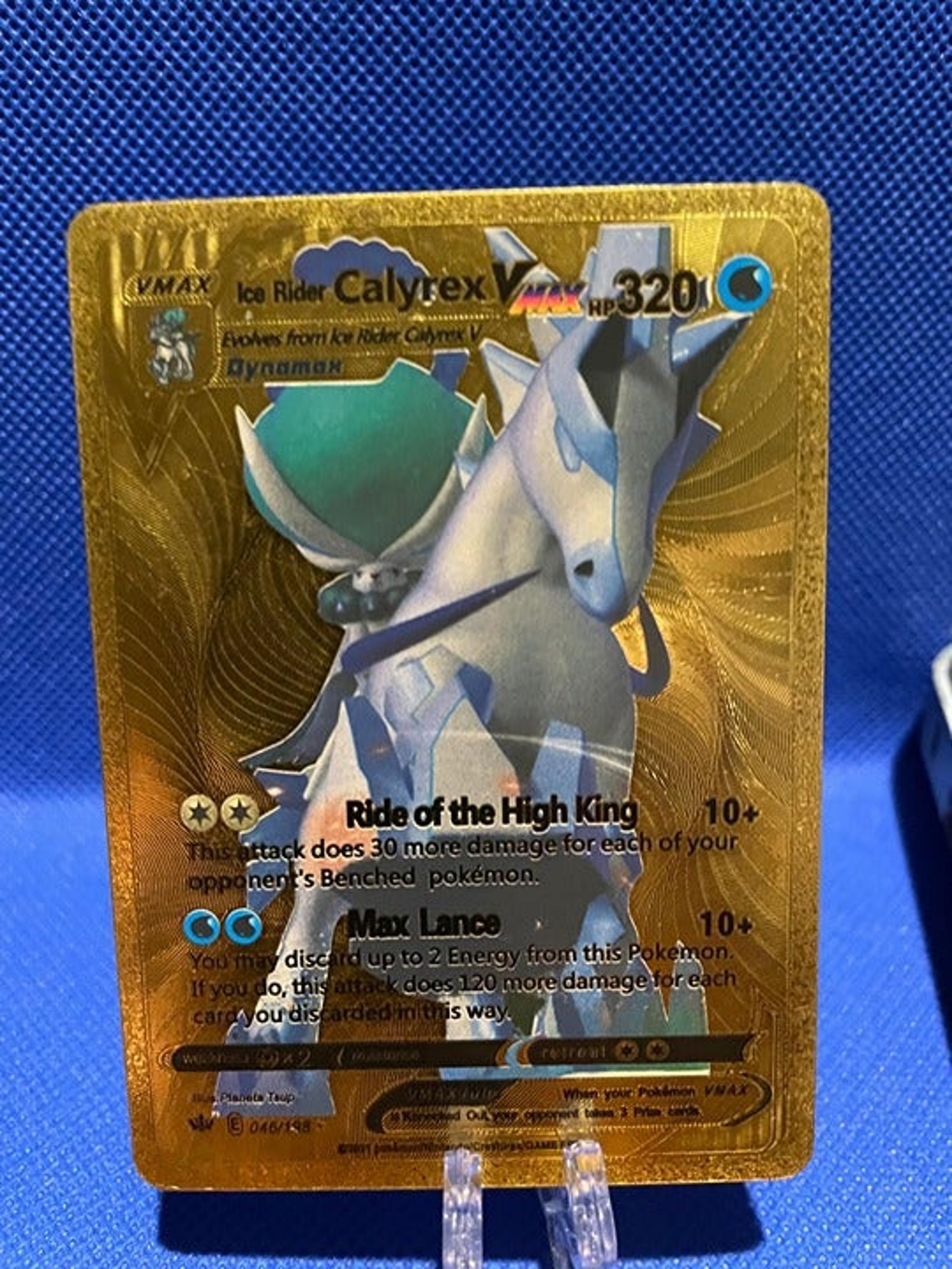 Pokémon Ice Rider Calyrex Vmax Gold 046/198