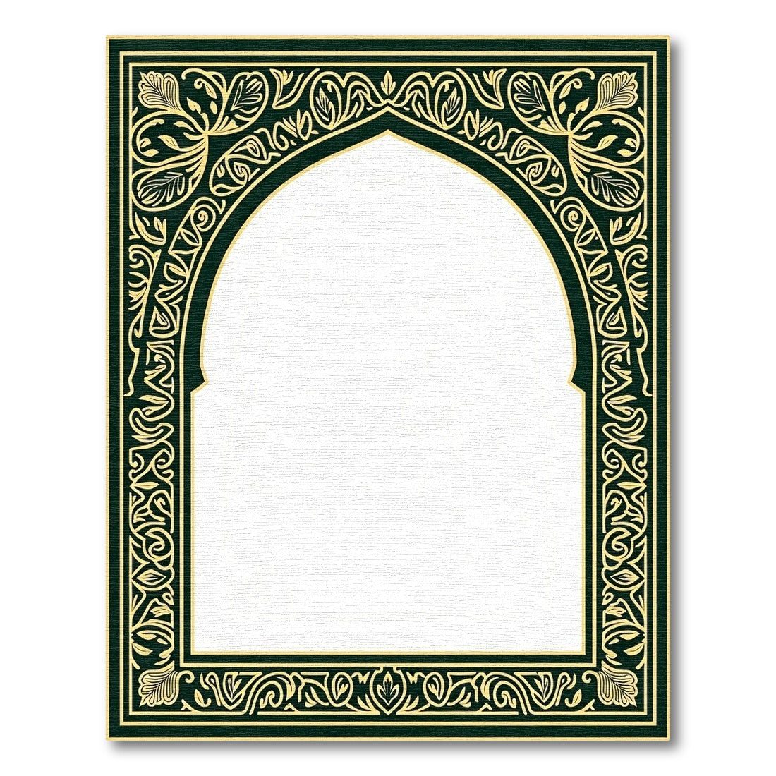 Ornate Emerald Arch Persian Area Rug