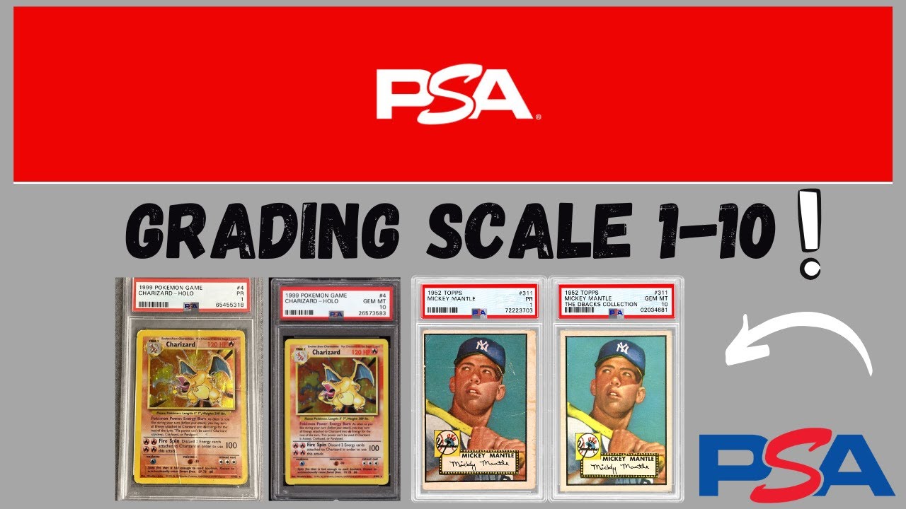 PSA 1-10 Grading Scale Explained!! Defining each grade & showing my examples from PSA 3-10