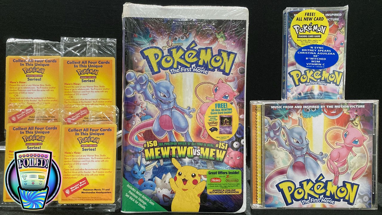 Pokémon: The First Movie Promotional Cards (Theater + VHS + Soundtrack) SEALED OPENING