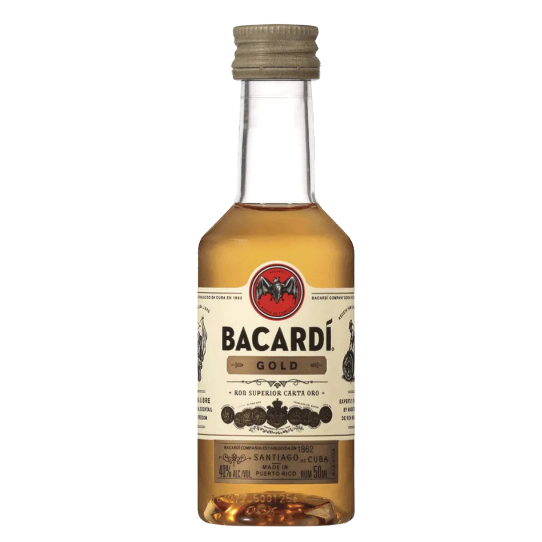 Miniatura Ron Bacardi Gold - 50ml (plástico)