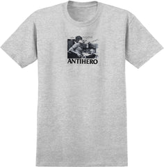 ANTIHERO DEEJAY18 TEE HEATHER GREY w/ BLACK PHOTO PRINT