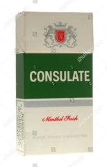 Packet 10 Consulate Menthol Cigarettes Editorial Stock Photo - Stock Image