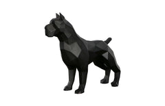 Pitbull Facet Sculpture Matte Black - Maison Vogue