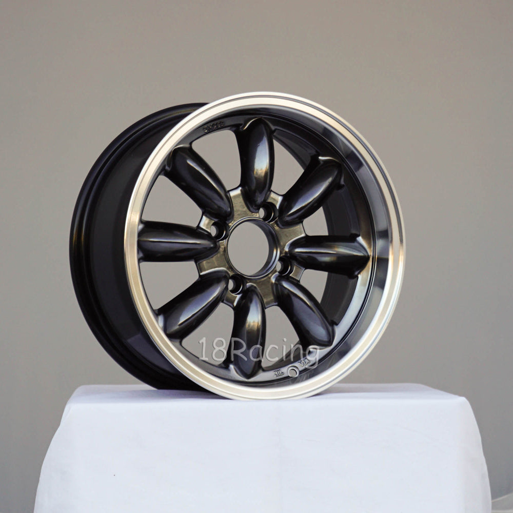 Rota Wheels RB 1560 4X120 27 76.1 HyperBlack with Polish Lip
