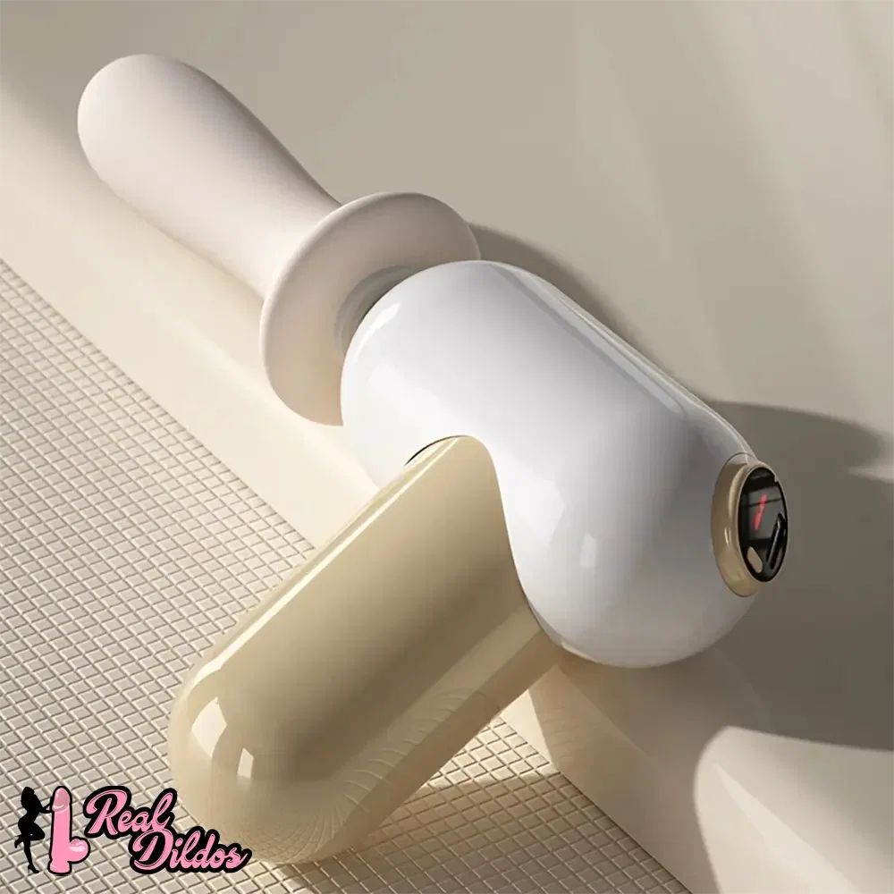 7.08in Thrusting Dildo Machine With Handle 8 Mode Telescopic Vibrating Real Dildos