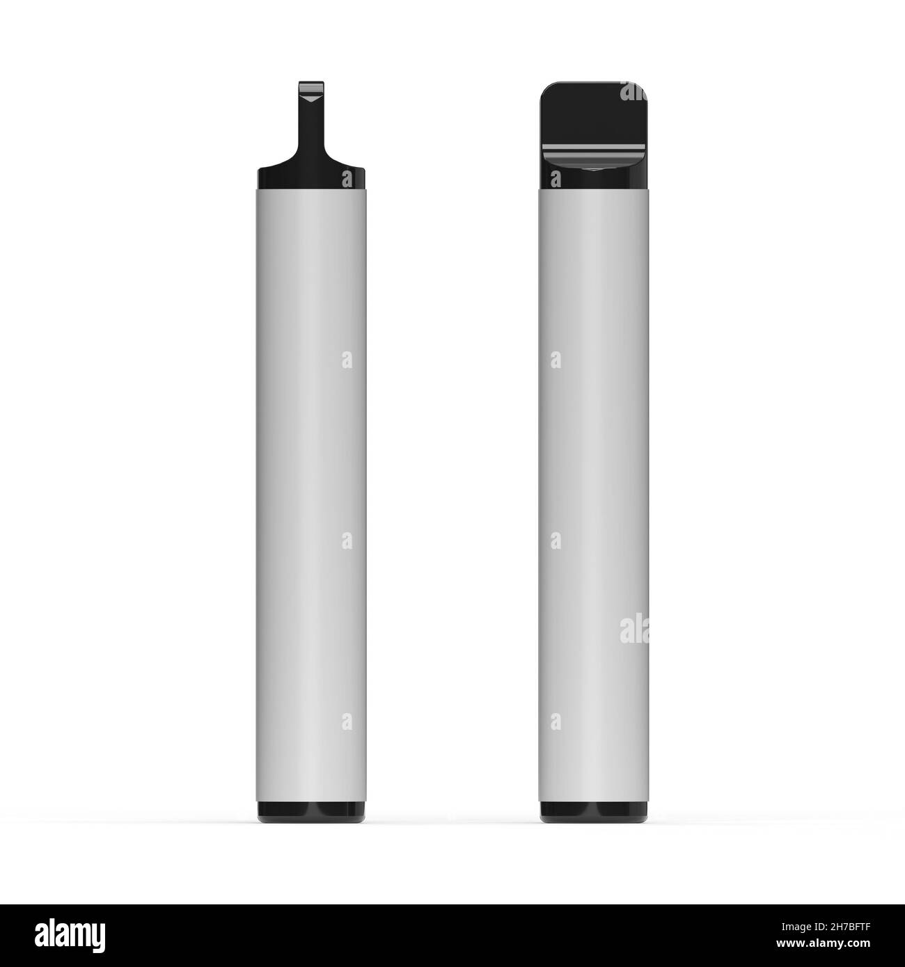 Realistic Disposable Vape Pen Electronic Cigarette Isolated on a White background for mockup and illustrations. 3D Render Illustration Stock Photo