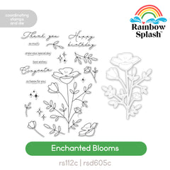 Rainbow Splash Stamps and Dies Enchanted Blooms rs26set