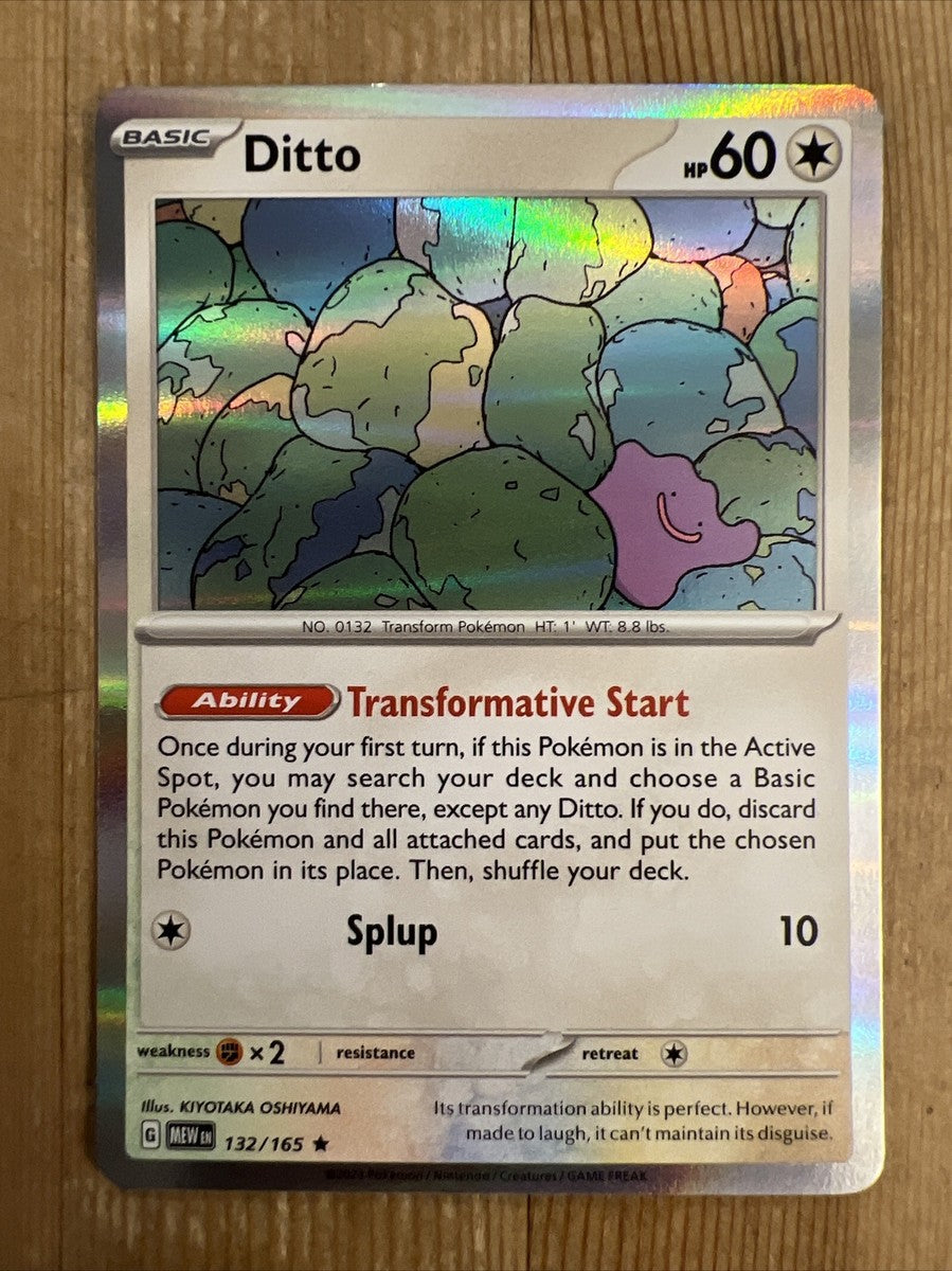 Pokémon TCG Ditto Scarlet & Violet - 151 132/165 Holo Rare NM