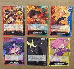 one piece tcg op-13 card list One Piece TCG: OP-13 COMPLETE Rare Playset Lot with 1 of Each Leader + 7 SR