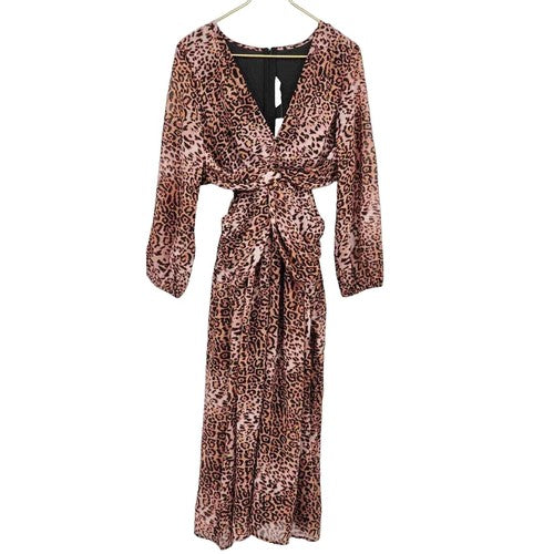 Anthropologie Helsi Tessa Long-Sleeve Appliqué A-Line Maxi Dress size: S/M