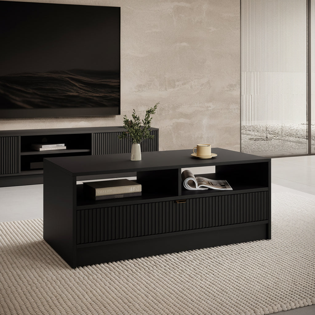 Tavares - Salontafel met lade - Zwart