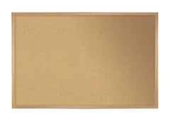 TACKBOARD - GHENT - NATURAL CORK BULLETIN BOARD - NATURAL OAK WOOD FRAME - 2 H X 3 W FT