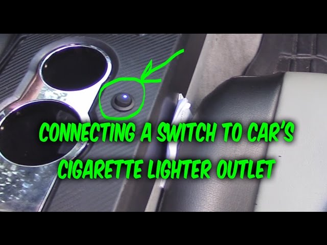 How to install & wire 3 prong Switch to car 12v power outlet cigarette lighter port