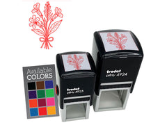 Wild Canna Flower Tropical Petals Plant Self-Inking Rubber Stamp Ink Stamper